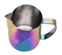 Milk Frother Pitcher, 600ML Stainless Steel Streamlined Cup Body Milk Frother Cup Milk Steaming Pitcher with Eagle Shape Spout for Family Kitchens, Coffee Shops, Bars, Restaurants