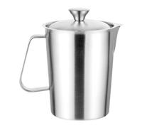 Milk Frother Pitcher - Stainless Steel Milk Jug | Milk Jug for Coffee Machine | 2L Precise Portable Measuring Cup for Home Kitchens Frothed Beverages Cappuccinos Drinks Brunches Coffee Shops Latte