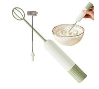 Milk Frother Portable Electric Beater with 2 Whisk Heads | Detachable Coffee Frother for Preparing Beverages, Eggs, Tea, Cream, Chocolate, Kitchen and Cooking