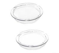 Milk Frother Replacement Lid for Coffee Machine - Transparent Plastic Cover 96.7mm Outer Diameter - Fits Handheld Mixers for Latte for cappuccino Matcha Hot Chocolate Drinks(2pcs)