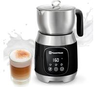 Milk Frother with Variable Temperature and Foam Strength, 12-in-1 600ml Electric Milk Frother, Smart Touch Control, for Latte Cappuccino, Hot Chocolate