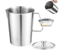 Milk Frothing Jug, Efficient Milk Frothing Container, 2L Stainless Steel with Precise Graduation for Drinks, Cooking, Cappuccinos, Brunches, Coffees and Homemade Lattes