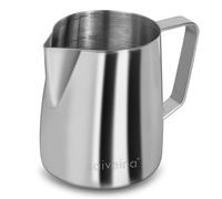 Milk Frothing Pitcher, 12 Oz Milk Frother Steamer Cup Stainless Steel Espresso Cup