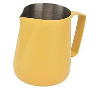 Milk Frothing Pitcher, 15oz/450ml Stainless Steel Frothing Milk Jug, Milks Coffee Cappuccino Latte Art Barista Steam Pitchers Milks Jug Cup for Cappuccino, Espresso and More (Yellow)