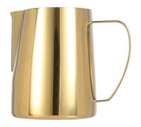 Milk Frothing Pitcher, 20oz/600ml Stainless Steel Espresso Steaming Pitcher, Milk Frother Steamer Cup For Latte Art, Gold