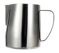 Milk Frothing Pitcher, 24oz/700ml Espresso Steaming Pitcher, Stainless Steel Milk Frother Steamer Cup for Latte Art (Black)