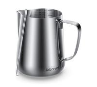 Milk Frothing Pitcher, 32oz Steaming Pitcher Stainless Steel Espresso Machine Accessories for Coffee Bar, Cappuccino Barista Tools Milk Jug Steamer Frother Cup with Decorating Latte Art Pen