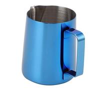 Milk Frothing Pitcher 350ml Steaming Pitchers Stainless Steel Milk Coffee Cappuccino Latte Art Barista Steam Pitchers Milk Jug Cup(Blue)