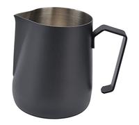 Milk Frothing Pitcher, 450ml Espresso Steaming Pitchers, Stainless Steel Cappuccino Coffee Machine Accessories Steamer Froth Pitchers Milk Jug Cup (Black)