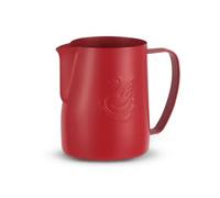 Milk Frothing Pitcher 480ml - Espresso Steaming Pitcher Steel Milk Frothing Pitcher Cappuccino Latte Art Coffee Machine Accessories Milk Jug Milk Frother Cup (Bright Red)