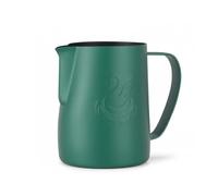 Milk Frothing Pitcher 480ml - Espresso Steaming Pitcher Steel Milk Frothing Pitcher Cappuccino Latte Art Coffee Machine Accessories Milk Jug Milk Frother Cup (Matte Green)