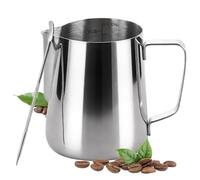 Milk Frothing Pitcher, 600ml/20oz 304 Stainless Steel Coffee Jug with Measurement Marks & Latte Art Pen, Ideal for Crafting Latte Art, Cappuccino, Perfect for Home Baristas & Coffee Enthusiasts
