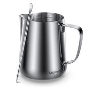 Milk Frothing Pitcher, 8.5oz/12oz/20oz/32oz/50oz/66oz Milk Frother Cup Stainless Steel, Espresso Accessories, Milk Steaming Pitchers Coffee Cappuccino Latte Art Barista Milk Jug Cup with Art Pen,12oz