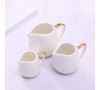 Milk Frothing Pitcher, Ceramic Creamer with Handle, Classic White Coffee Milk Pitcher for Espresso and Latte, Perfect for Home Baristas, 12 oz
