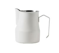Milk Frothing Pitcher Classic Milk Frother and Latte Maker for Making Coffee for Making Latte Coffee Cappuccino(White,450ml)