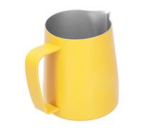 Milk Frothing Pitcher, Coffee Frothing Cup Machines Latte Art Milk Pitcher Jug Milk Steaming Pitcher for Milk Frothers, Coffee Machines, Latte, Cappuccino, Barista(Yellow-7.5cm)