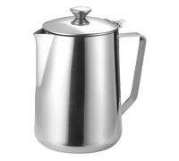 Milk Frothing Pitcher for Coffee Art 350ml Stainless Steel Milk Pitcher with Lid, Handle & Spout Mirror Polished Easy Wash Coffee Bar Accessories