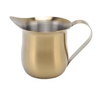 Milk Frothing Pitcher, Gold Stainless Steel Milk Coffee Latte Art Jug Cup Espresso Steaming Pitchers for Home Barista Tool (150ml)