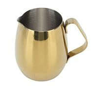 Milk Frothing Pitcher, Metal Steamer Cup Mug Milk Jug,Espresso Steaming Pitchers Stainless Steel Milk Coffee Cappuccino Latte Art Milk Jug Cup Golden (600ml)