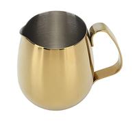Milk Frothing Pitcher, Metal Steamer Cup Mug Milk Jug,Espresso Steaming Pitchers Stainless Steel Milk Coffee Cappuccino Latte Art Milk Jug Cup Golden (350ml)