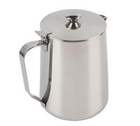 Milk Frothing Pitchers, Stainless Steel Milk Frothers with Lid Coffee Pitcher Cups for Cafe Tea Shop Bars to Make Latte Art (1200mL)