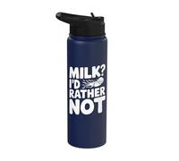 Milk I'd Rather Not - Funny Lactose Intolerant Stainless Steel Insulated Water Bottle