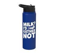 Milk I'd Rather Not - Funny Lactose Intolerant Stainless Steel Insulated Water Bottle