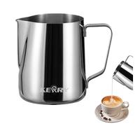 Milk Jug 350ml - Kerry Coffee Frother Pitcher 200/350/600ml, Stainless Steel with Scale Cream Measuring Cup, Small Steaming Jug for Barista Making Latte Cappuccino Machine, Espresso, Matcha, Chocolate