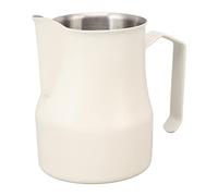 Milk Jug Cup 304 Stainless Steel Spout Mouth Bowl Coffee Latte Pitcher Cup for Work Office (Matte White 550ml)