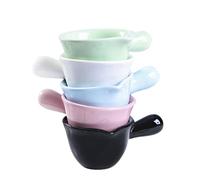 Milk Jug Gravy Boat Water Cup Pitcher Creamer Coffee Sugar Sauce Japanese Ceramic 95ml Multi-Color Set High-Temp Fired Dish for,Juice Dipping with Non-Slip Base