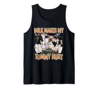 Milk Makes My Tummy Hurt Funny Meme Tank Top
