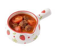 Milk Pot | Heat Resistant Ceramic Strawberries | Fire Butter Melt | for Stew Vegetables, Cooking Noodles, Preparing Porridge, Sauce, Coffee and Soup