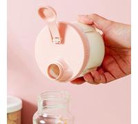 Milk Powder Dispense | Formula Powder Pot | Formula Dispenser | Rotating Four-Compartment | Portable Snack Box with Lid | Food Storage Container for Outdoor Travel