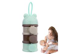 Milk Powder Dispenser, Organized Feeding, Formula Container, 3-Compartment Independent Seals, Food-Grade Material, Modern Nursery Style, Formula Holder for On-The-Go Parents