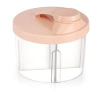 Milk Powder Dispenser Portable Non-Spill Rotating Four-Compartment Formula Dispenser and Snack Storage Container, Outdoor Food Container Portable Snack Box for (Pink)