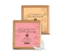 Milk Rosehip & Sandalwood Bath Soap Combo (2 x 125g) | Cold Processed Ayurvedic Soap with Vitamin C | For Exfoliation, Brightening, Deep Cleansing & Nourishing | For Men & Women