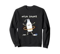 Milk Shake Cute Milk Bottle Hula Hoop Pun Kawaii Cartoon Art Sweatshirt