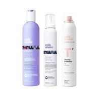 milk_shake silver shine light shampoo 300ml, silver shine whipped cream 200ml & thermo protector 200ml Pack