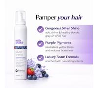 Milk Shake Silver Shine cream mousse for blonde hair neutralising yellow tones 200 ml