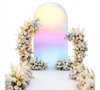 Milk Silk Gold Shiny Stretch Arch Backdrop Cover for Party Holiday Stand, Birthday Backdrop, Wedding Arch, New Year Backdrop, and Party Backdrops for Wall Colorful L
