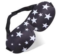 Milk Silk Sleep Mask, with Slow Rebound Memory Foam, Star Pattern Design, Adjustable Strap for Custom Comfort, Ultimate Rest Aid for Night and Travel, Size 23x9cm, Black