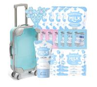 Milk Skin Care Sets & Kits,Beauty Gift Sets for Teenage Girls with Cute Mini Luggage,Skincare Set, Milk Skincare Set For Kids Pamper Sets For Girls Gifts (One Size, Milk)