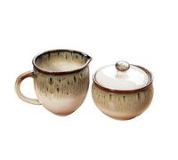 Milk & Sugar Set Gothic Reactive Glaze Ceramic Creamer Kitchen Serving Bowl Jug