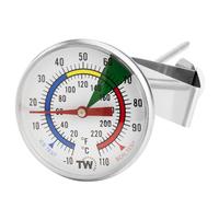 Milk Thermometer for Coffee with 175 mm Stainless Steel Probe and Clip Professional Barista Milk Temperature Probe Frothing Thermometer Coffee Machine Accessories
