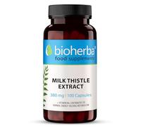 Milk Thistle 380 mg - 100 Capsules | Herbal Supplement with Silymarin and Vitamin B6 for Antioxidant and Metabolic Support by BIOHERBA
