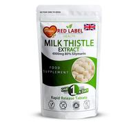 Milk Thistle 4000mg 100 Tablets High Strength 80% Silymarin Vegan UK