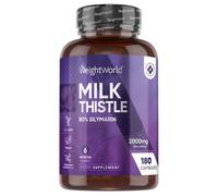 Milk Thistle Capsules - 180 Capsules - 6 Months Supply - Just 1 per Day - 80% Silymarin - 40:1 Extract - Vegan, Non-GMO & Gluten-Free - GMP-Approved Milk Thistle Herbal Supplements