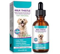 Milk Thistle Drops for Dogs in UK - Liver Detox & Kidney Support with Curcumin & Omega-3 from Alaskan Salmon Oil - Natural Cleanse & Immune Boost, 2 fl oz / 60 ml