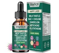 Milk Thistle Extract Liquid, Herbal Complex Liquid Drops with Milk Thistle, Choline Dandelion & Artichoke Extracts, Vegetarian, Non-GMO & Gluten Free Supplement, 60ml Food Supplement