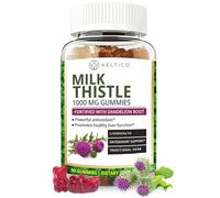 Milk Thistle Gummies - Liver Support & Detox with Dandelion Root - 1000mg - Vegan, Gluten-Free - 45 Day Supply - Keltico